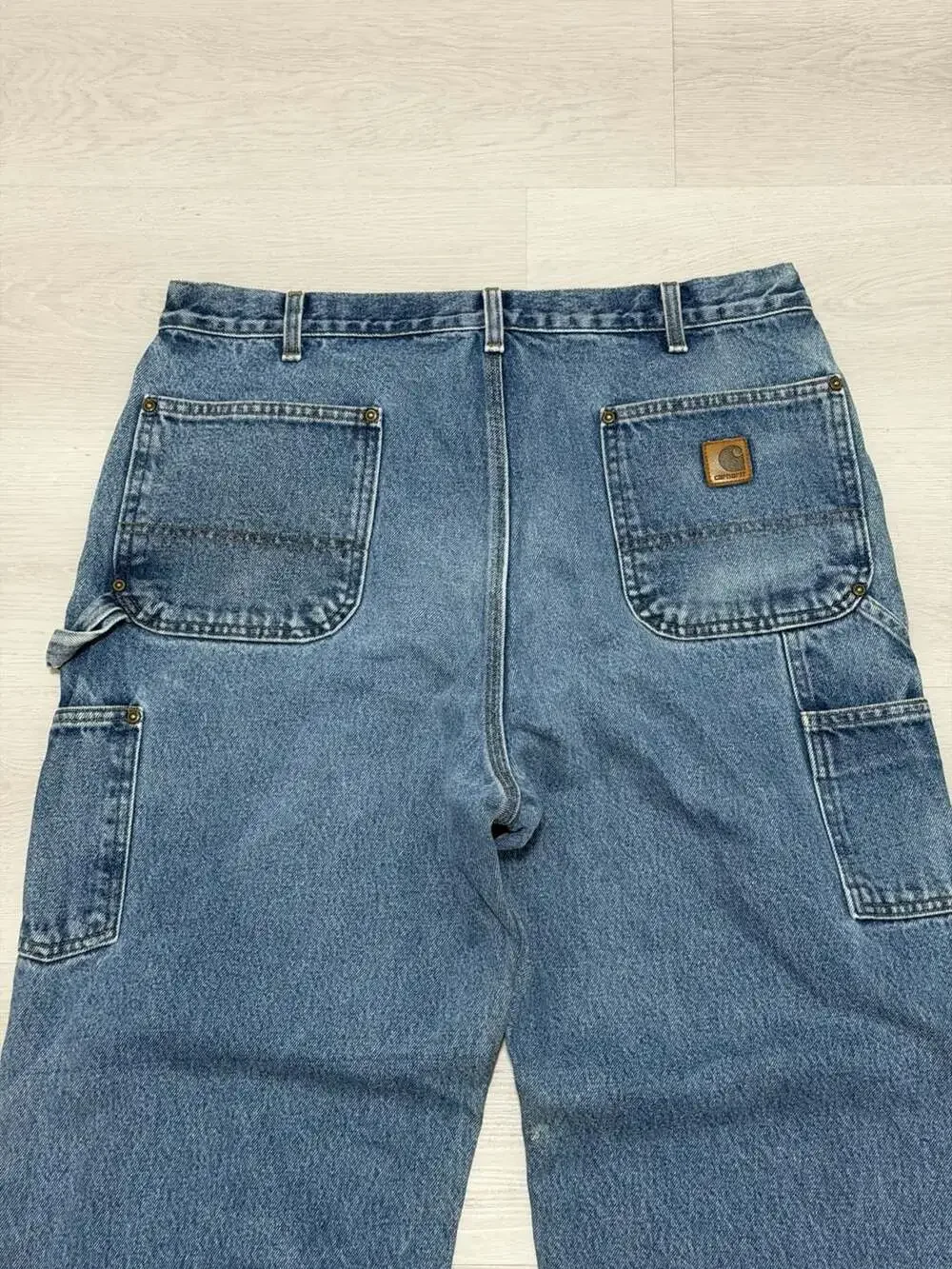 Vintage Carhartt B73 DST Double Knee Dungaree Workwear Carpenter 38x32